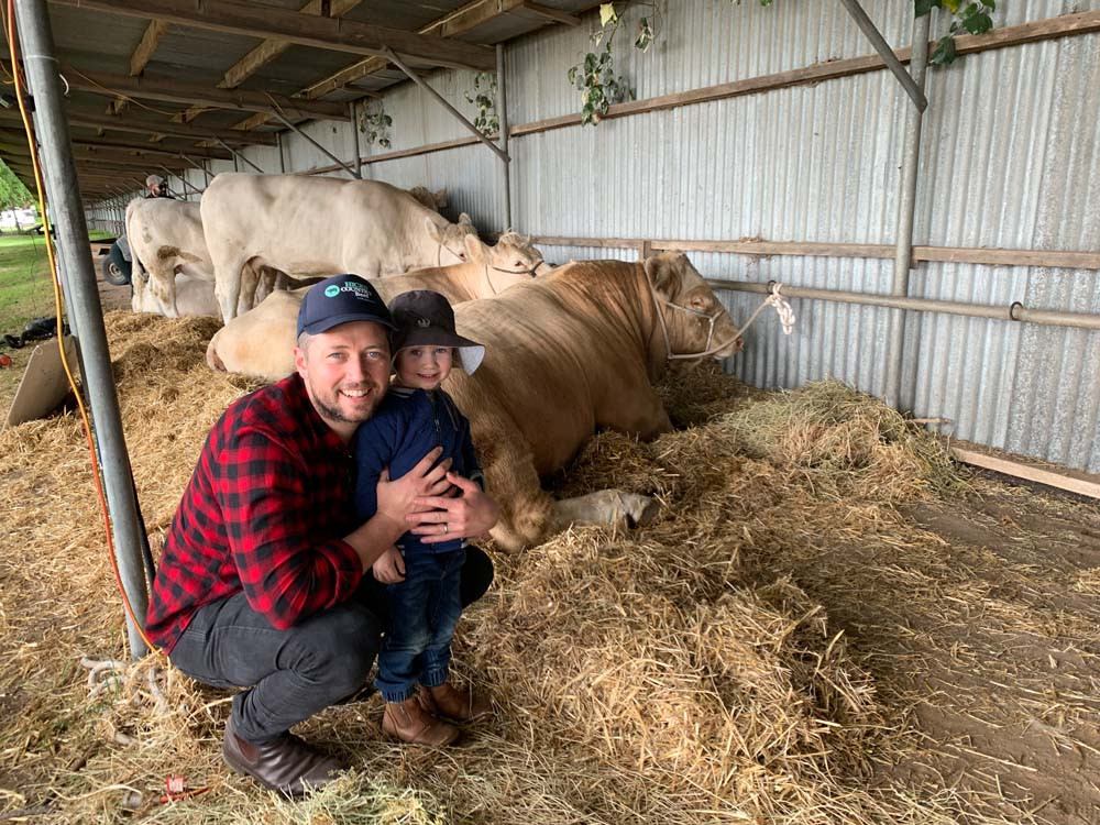 Sam Marwood with his son Louis.