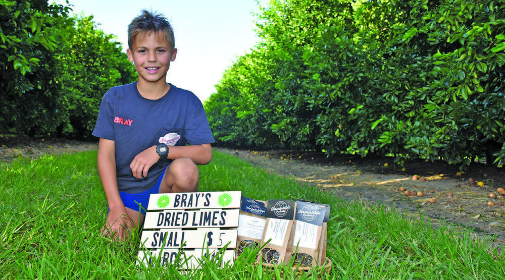 Bray Taylor is entering the business world at a young age, selling dried limes at his market stall, Bray’s Dried Limes.
