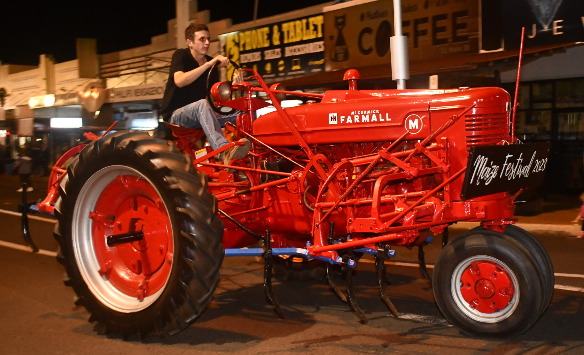 Farming history was a highlight in the parade. Pictured is a Farmall tractor.