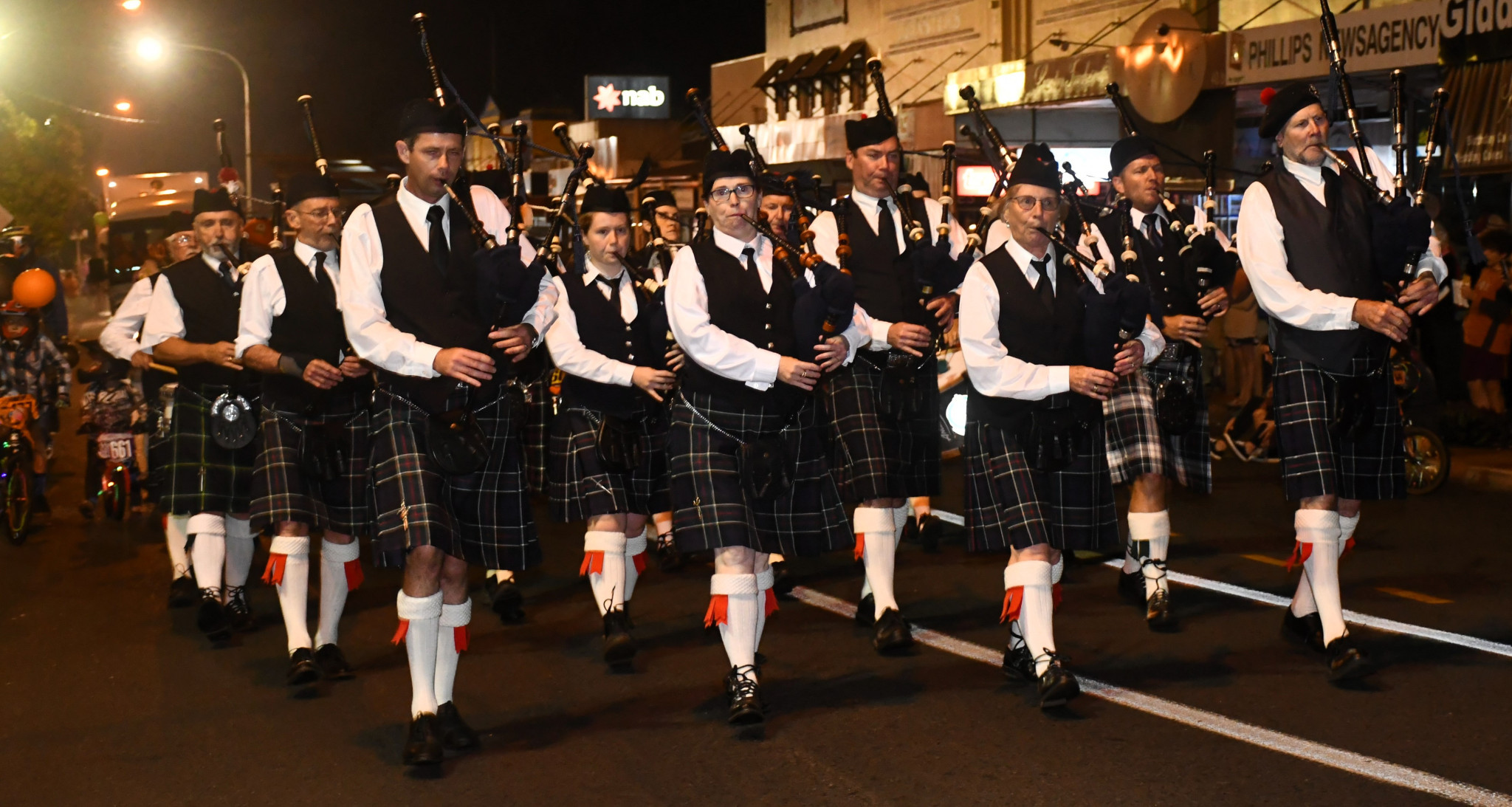 The United Tablelands Pipe Band played in the street parade.