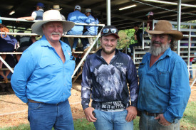 Locals, Robbie Waugh, Trent and Laurence Stonehouse were interested to see how the sale went.