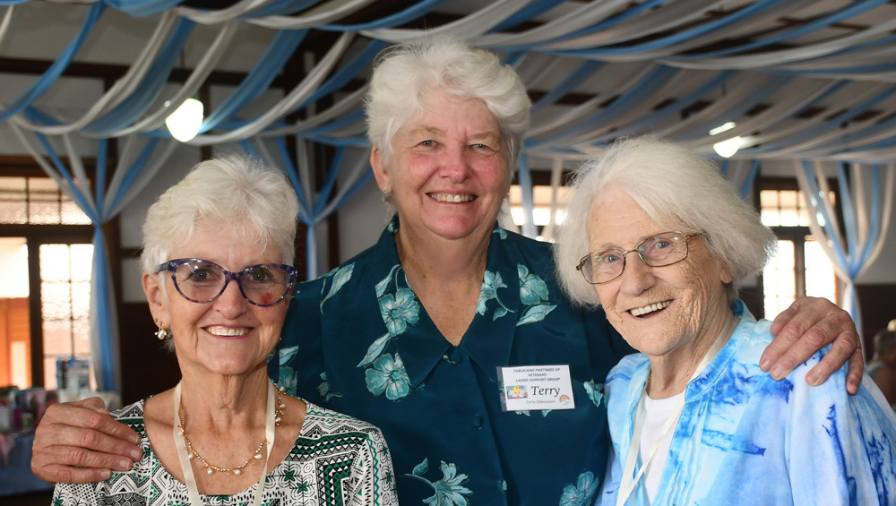 Sue Hudson, Terry Edmondson and Gill Attewell enjoyed the day’s events.