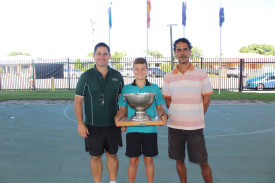 Mr Daniel Samanes, Rocco Carusi (Mitchell House Captain) and Mr Remy Fry.