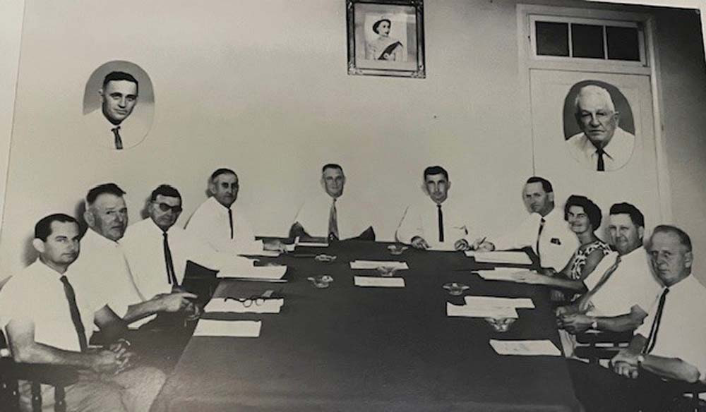 Mareeba Shire Council pictured in 1963 – Mick Borzi was only in his 20’s when he first became chairman of the shire in 1961.