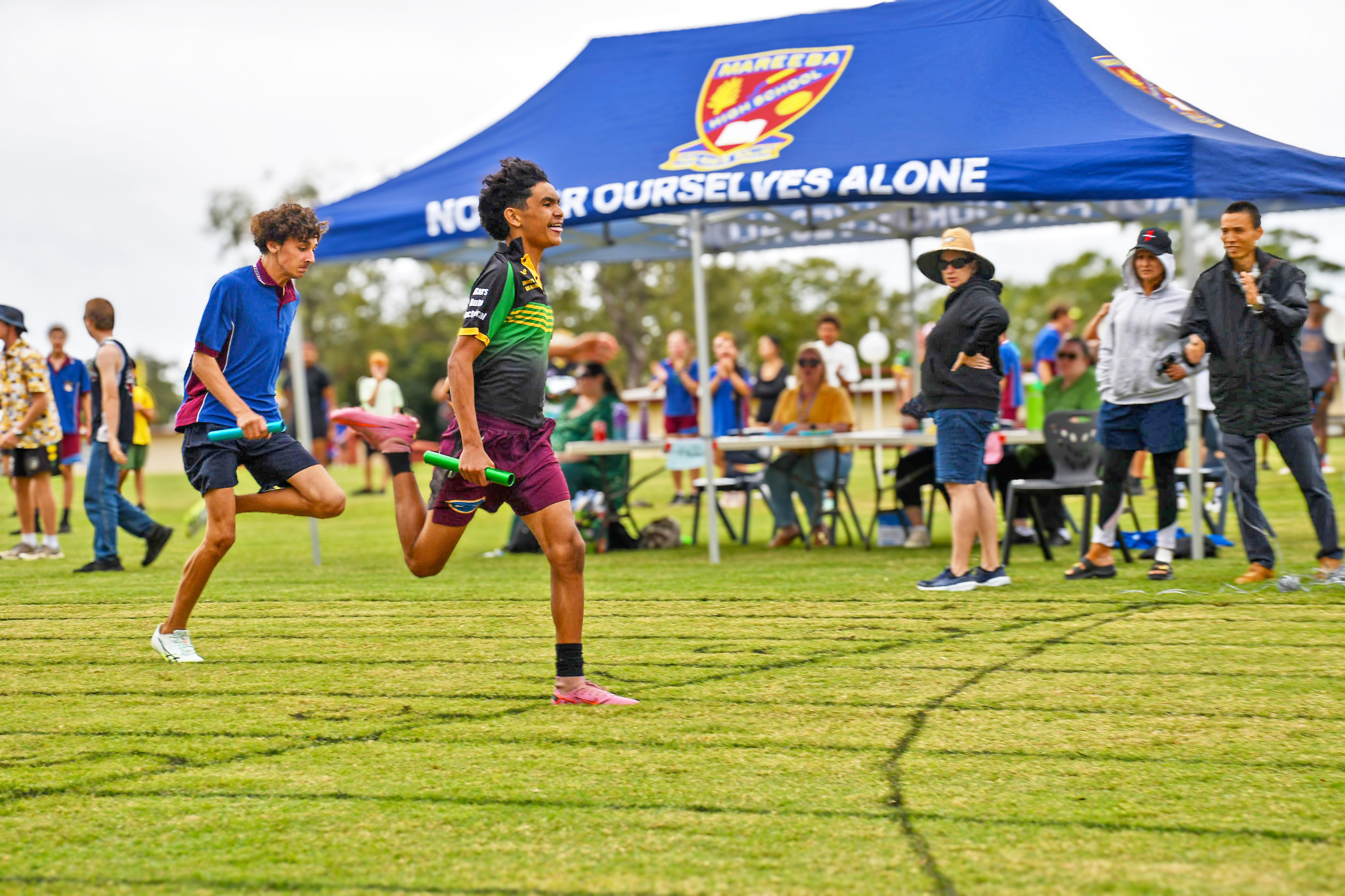 Gregory (green team) proved too strong this year, with students in the house taking out first place in many events such as this relay.