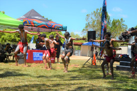 3.	First Nations dancers performed for this year’s Naidoc celebrations.