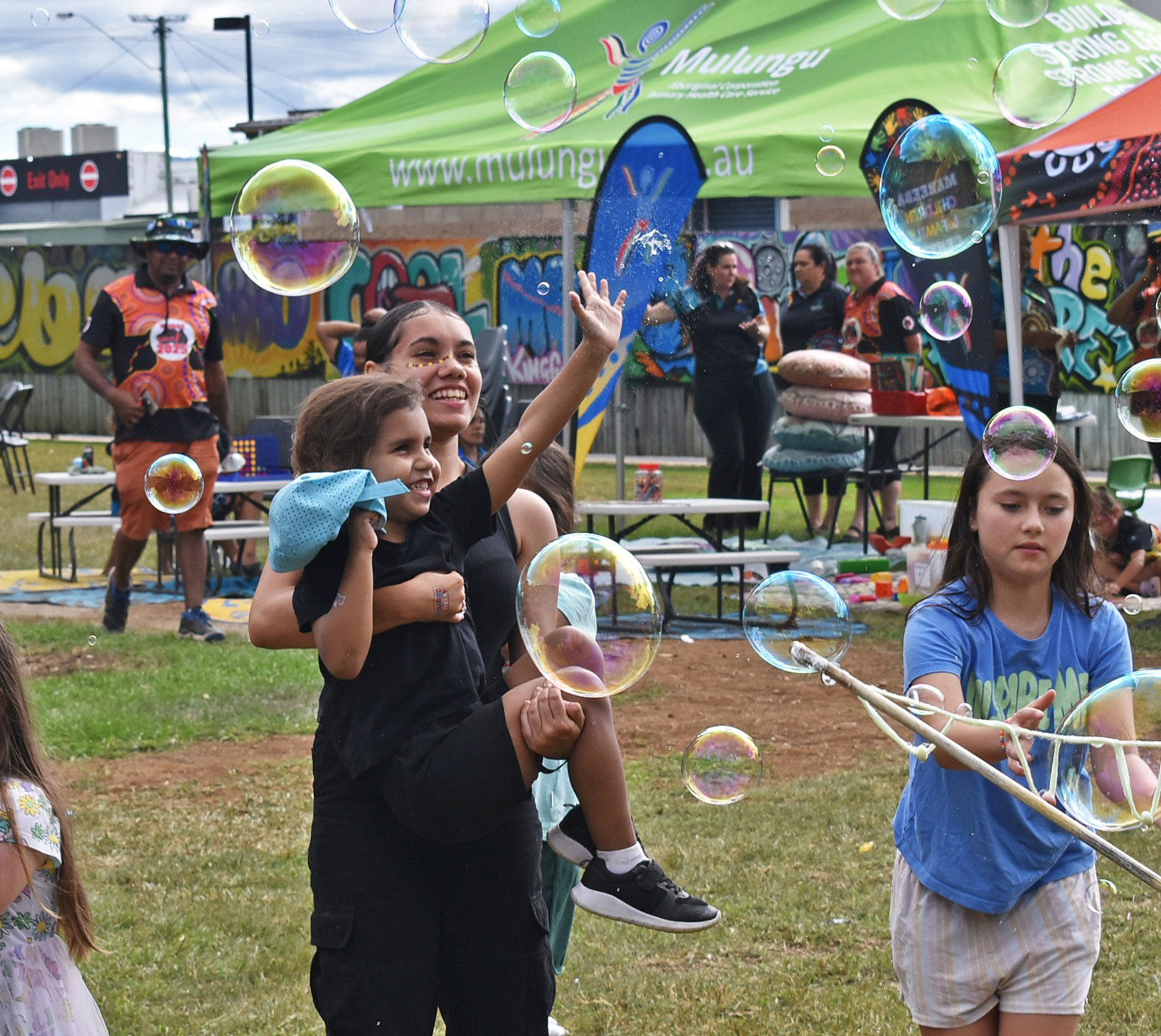 Bubbles brought out the fun during the NAIDOC celebrations.