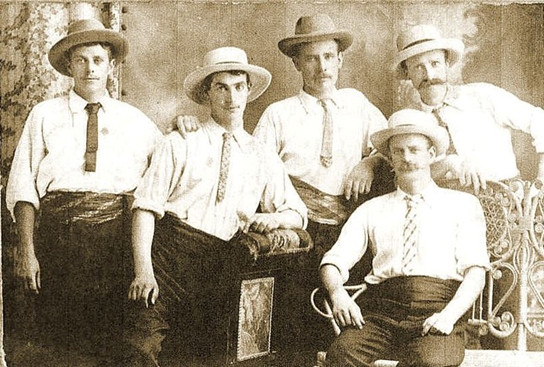 Back L to R: Eddie, Alf (Snr), Arthur, Monty and seated is Lou. All photos kindly donated by Irene McDermott.