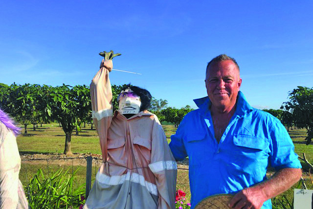Warren Burton has been putting smiles on the faces of locals and travellers for nearly 20 years with his scarecrows – Jake, Lucy and family.
