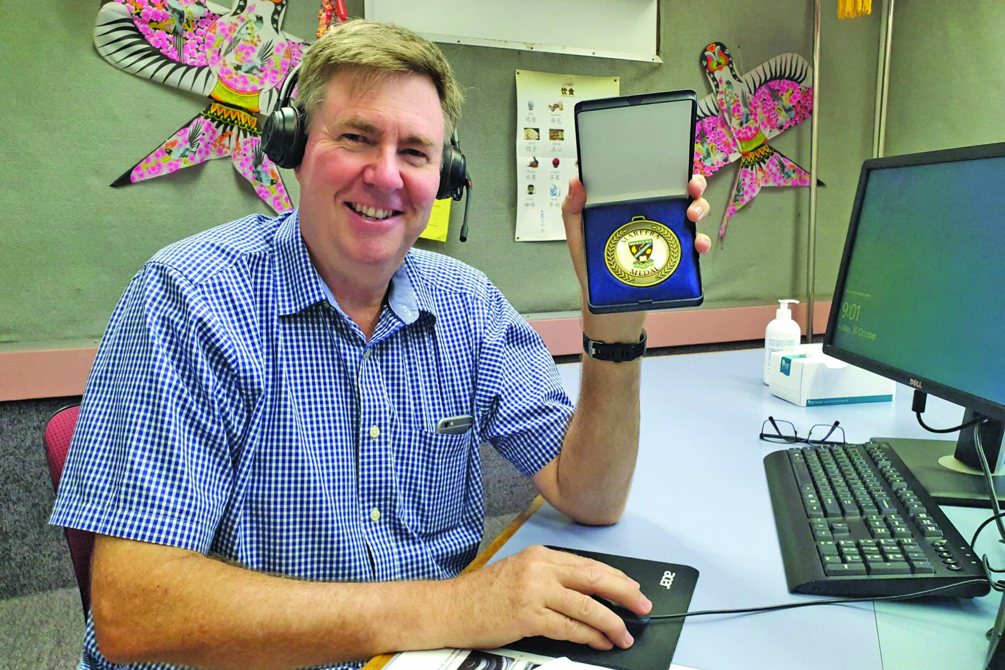 RECOGNITION: John Sellars has been recognised for his 26 years of teaching at Mareeba State High School being presented with the Mareeba Medal