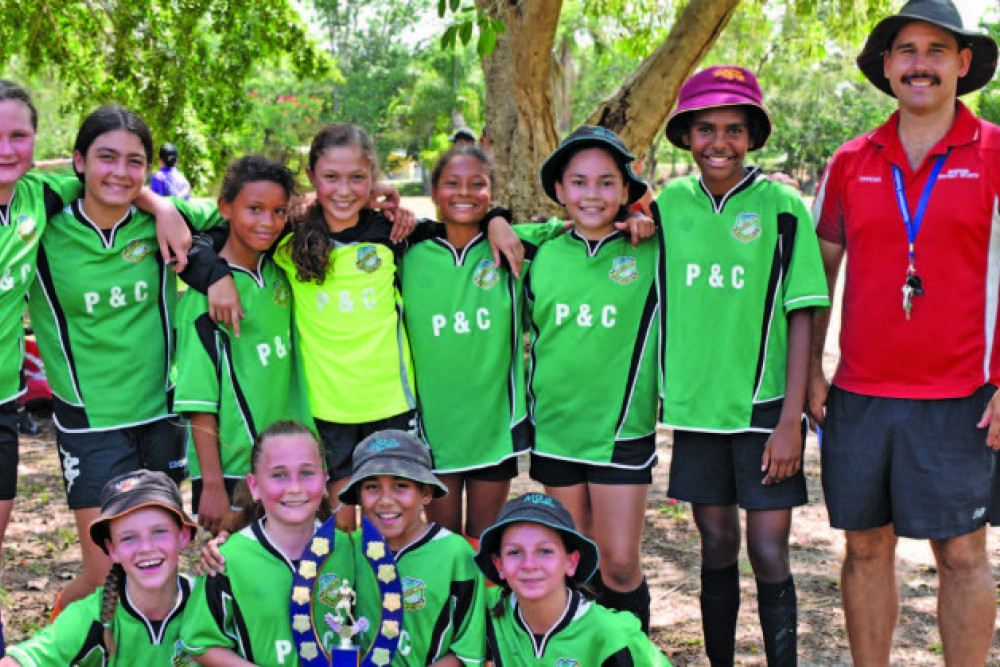The winning Mareeba State School girls team