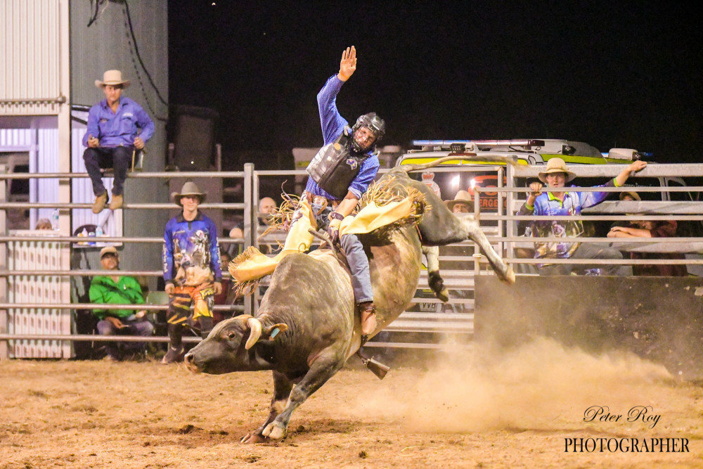 Get excited for non-stop action this Saturday. PHOTO BY PETER ROY – 2019 BULL RIDE