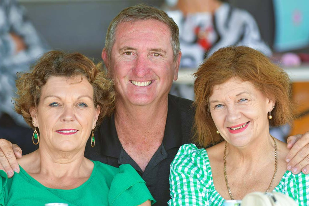 Aileen McDonald, Steve McDonald, Lynette Fiorenza were all smiles at the races.