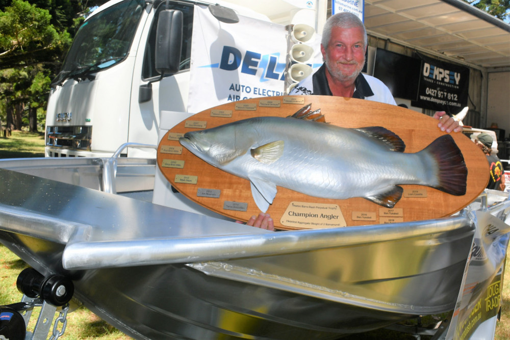 Mareeba’s Alan McDonald was the Champion angler. His prizes included a Quintrex F390 Outback Explorer boat