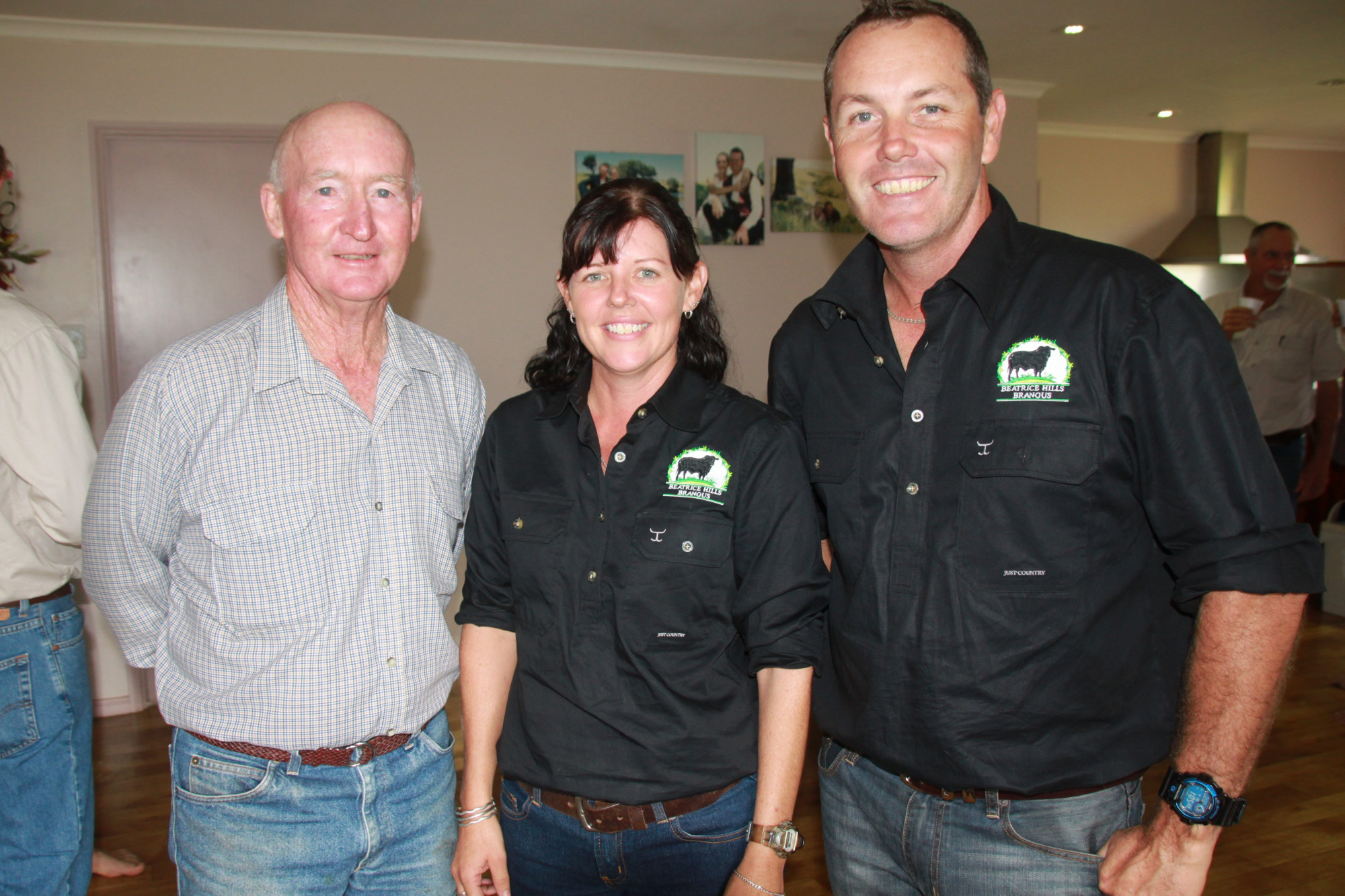 Greg Binnie of Upper Barron chats with Mandy and Liam Postle of Beatrice Hills Brangus Stud, Millaa Millaa. Mandy and Liam said they enjoyed coming to the Beefplan meetings as they learned something new each time they attended