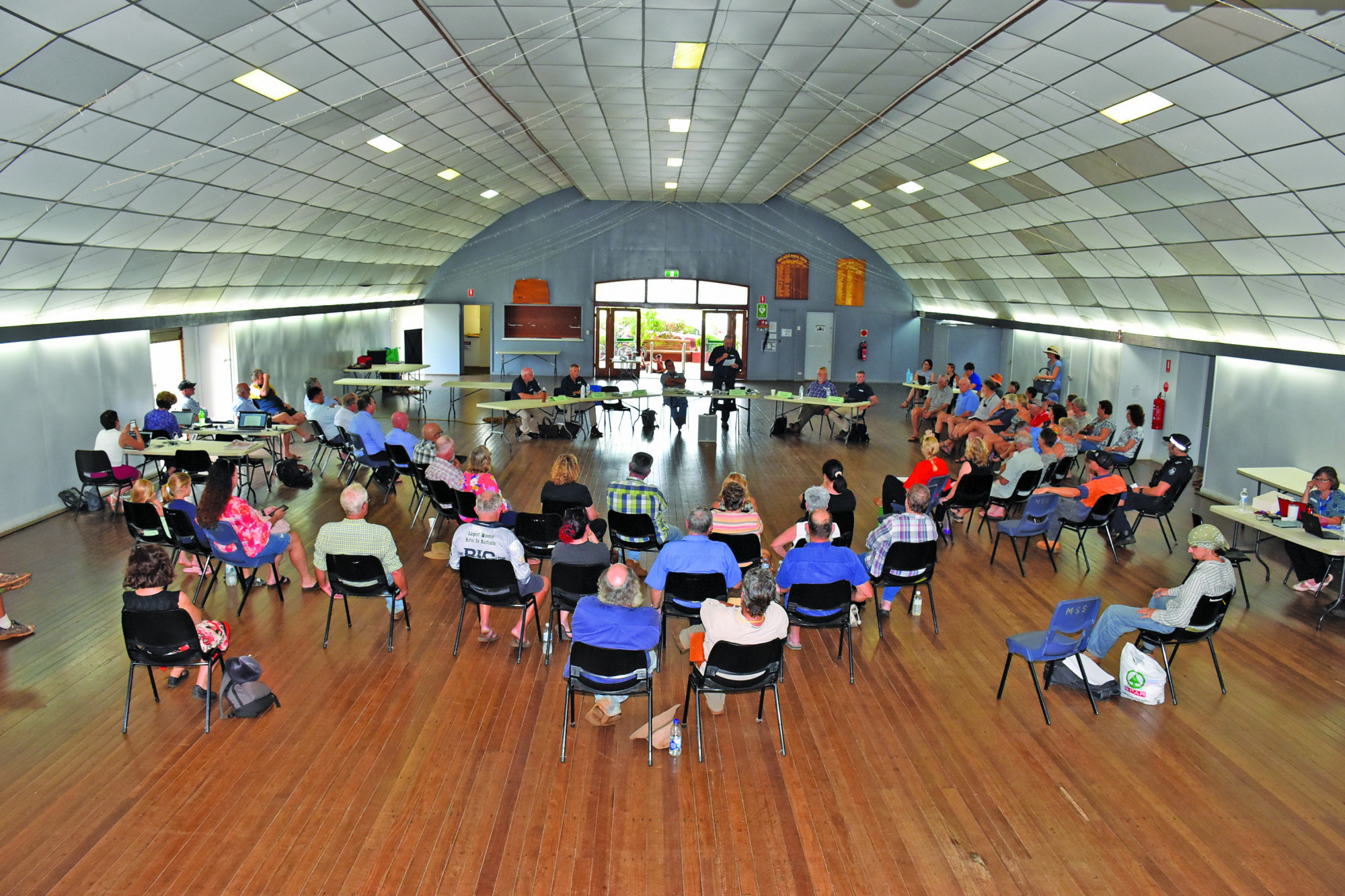 Locals show up in force at the Malanda Showground to voice their displeasure at the Malanda caravan park being put up for commercial lease.