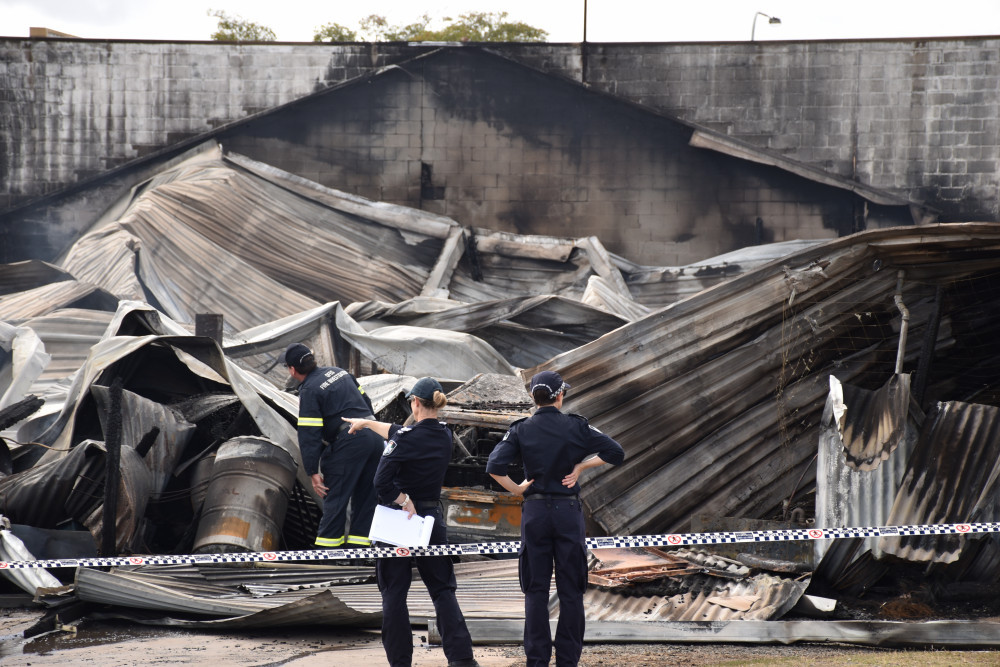 CHARGED: Four juveniles have made recent court appearances in relation to a fire in Mareeba on June 29 that destroyed the Performance Motors workshop.