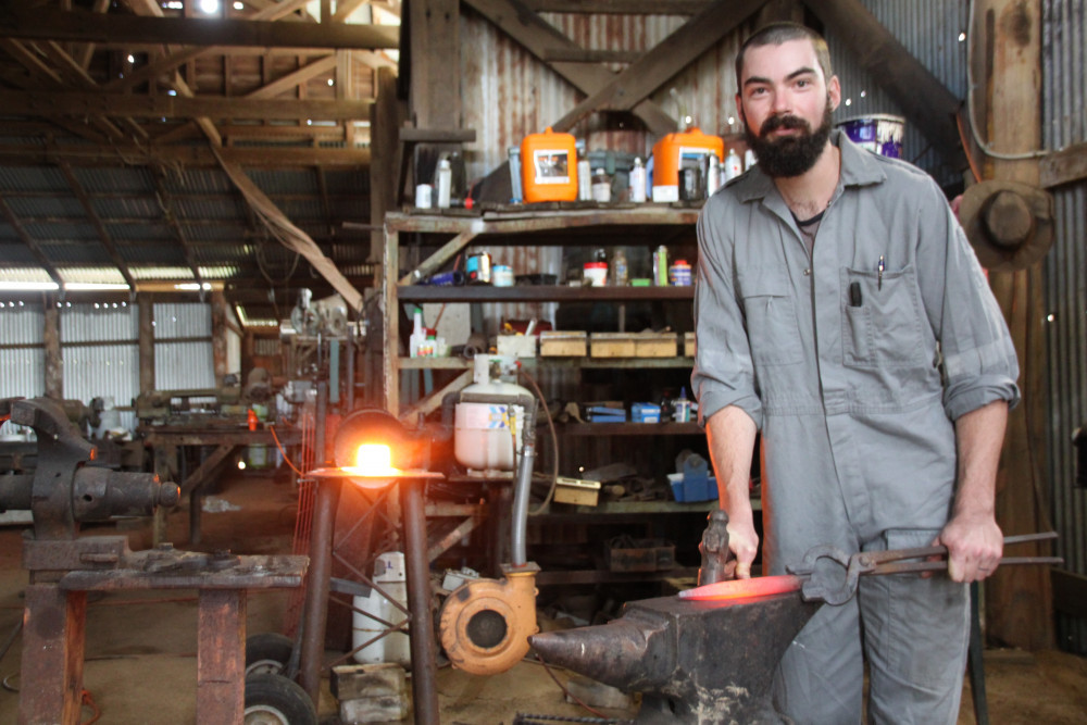 Self-taught artistic Blacksmith, Alex Byrne spends countless hours in his workshop constructing wrought-iron pieces, that will last for generations