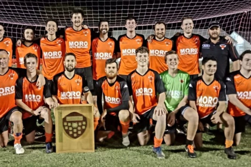 WINNERS: The Mareeba Bulls Premier Reserves team won the Crad Evans Shield in Townsville on Saturday.