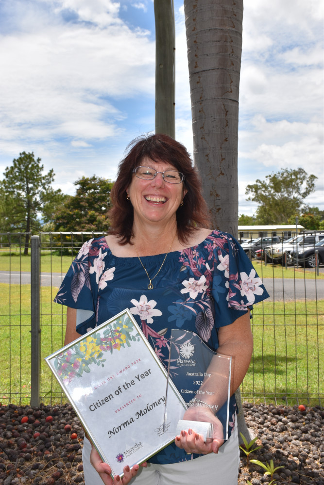 Ms Moloney with her award