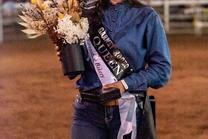 Margot Martin was crowned the 2023 Mt Garnet Rodeo Queen on the weekend. PHOTO: Crystalyn Jones Photography.