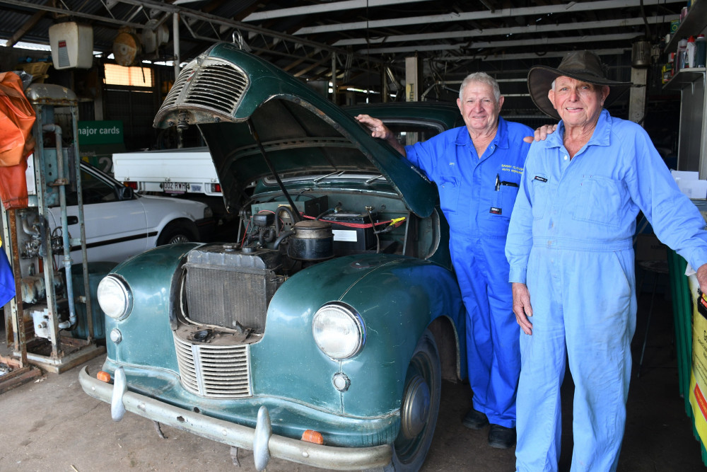 Barry Clough and Dick Daley have been working under the hood for more than 130 years, both starting their apprenticeships when they were 16 years old