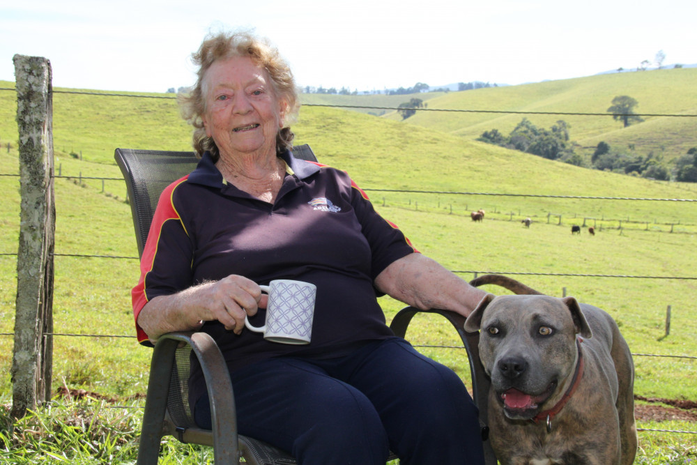 Because of a knee operation, 88 year old Dawn Gaul of Malanda, has only just retired from her role as a herd-recorder with Dairy Express, but still keeps very busy with many other jobs.