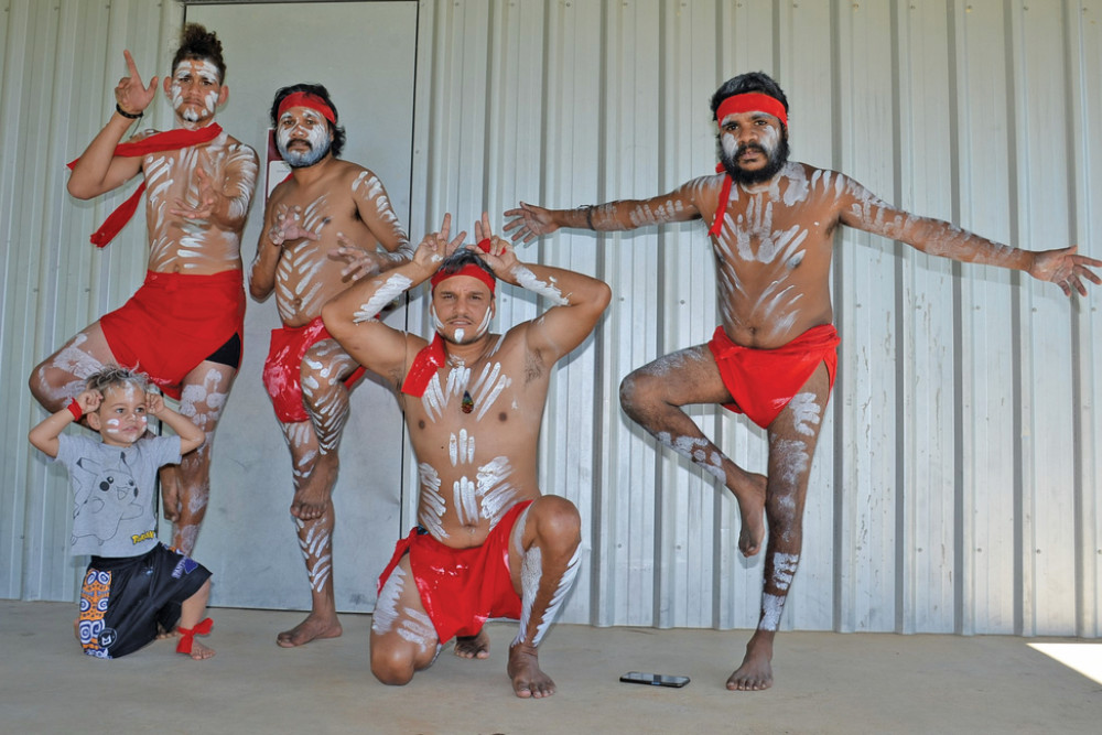 Showcasing culture was Tizzeem Starkey, Kyson Bong, Kim Parker, Gabriel Anderson and William Congoo