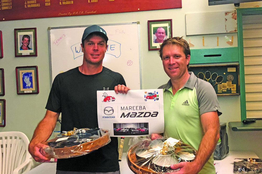 Brock Collins and Chris Ellison have been named the Mareeba Tennis Clubs A grade doubles winners after their recent annual tournament.