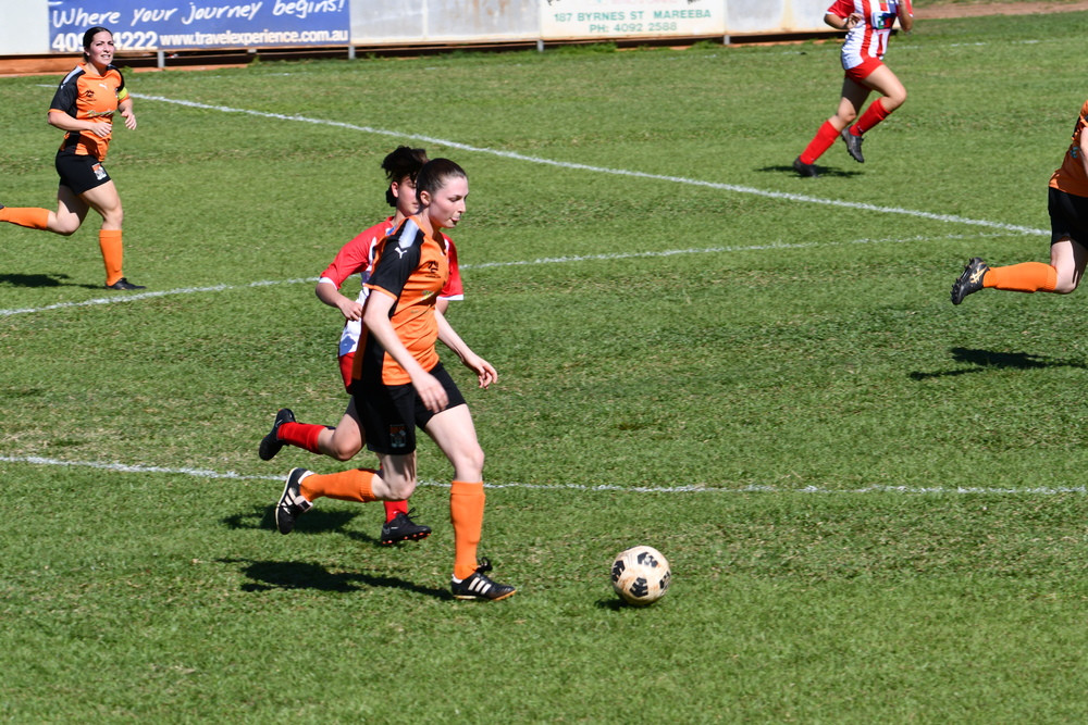 Samantha Madrid was a star player in Sunday’s match for the ladies