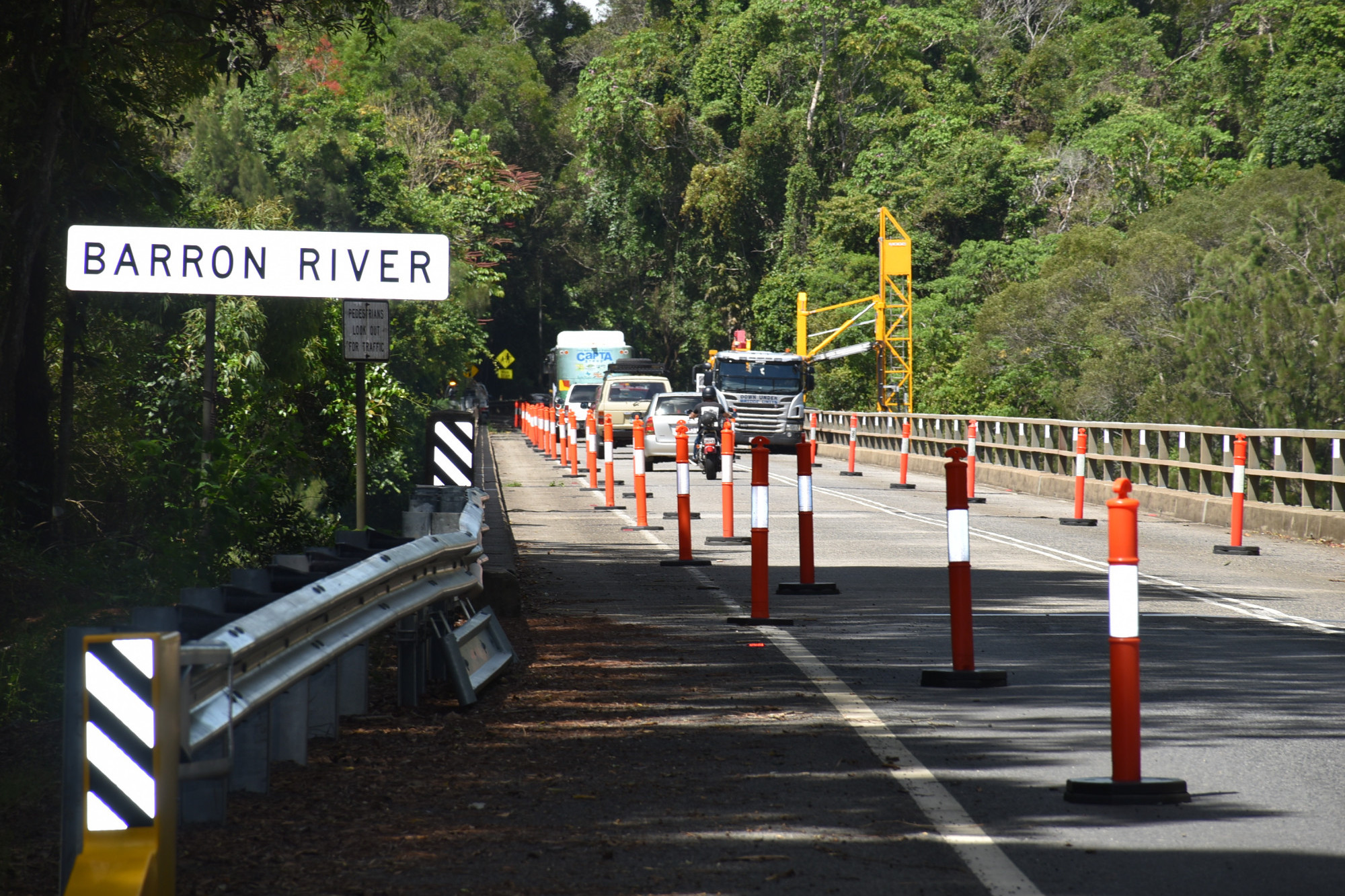 The Barron River Bridge which was been closed to one lane since November of last year.