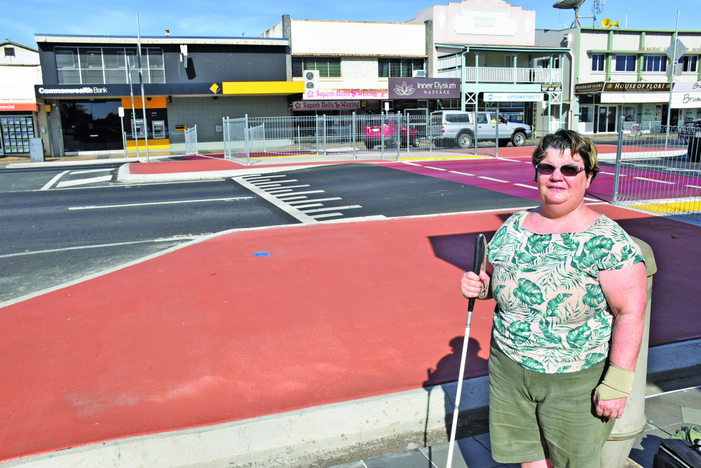 Alison Hardwick wants improvements made along Byrnes St to improve safety for those with a disability