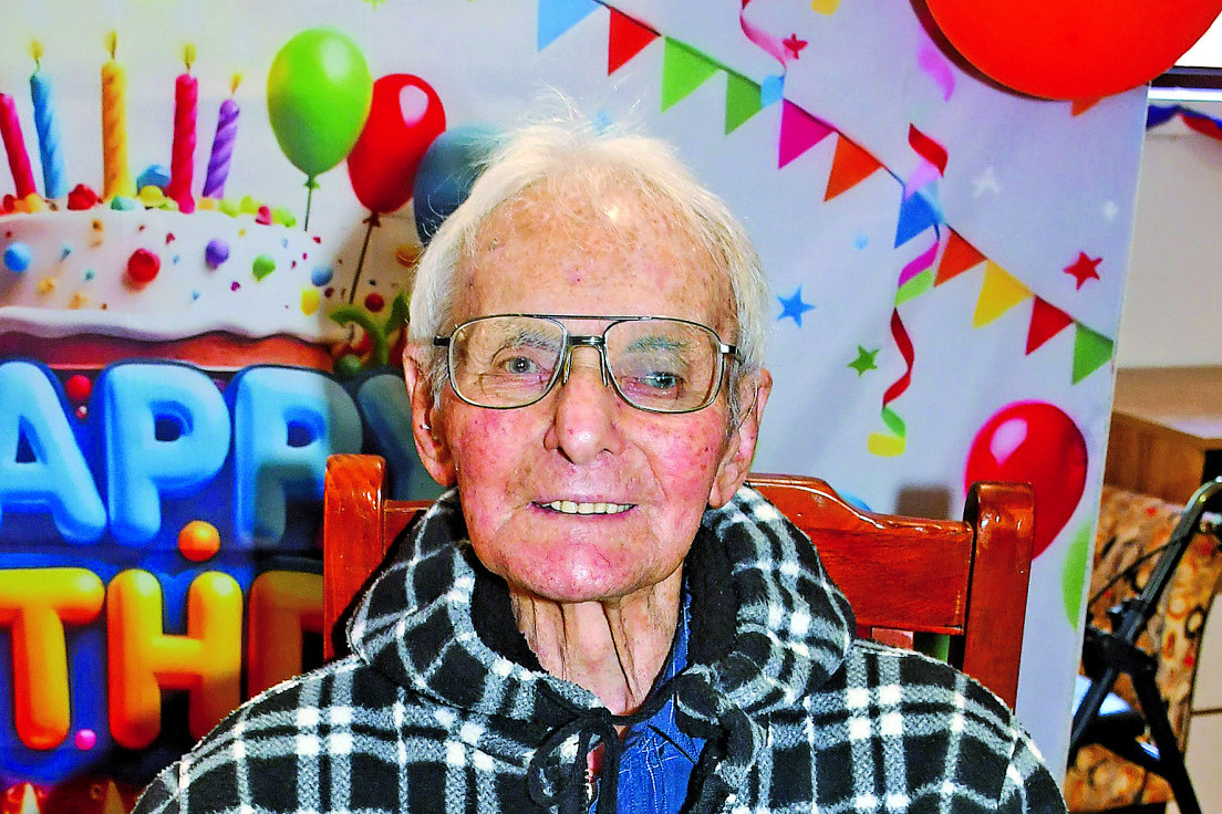 Andy celebrating his 100th brithday.