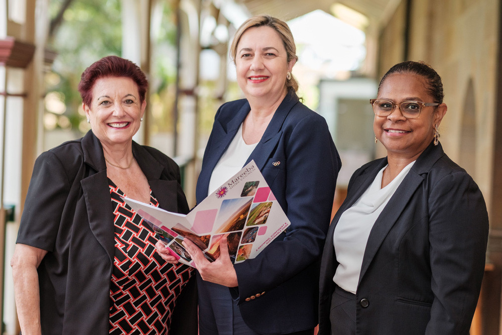 Mareeba Mayor Angela Toppin with Premier Annastacia Palaszczuk and Member for Cook Cynthia Lui in Brisbane last week.