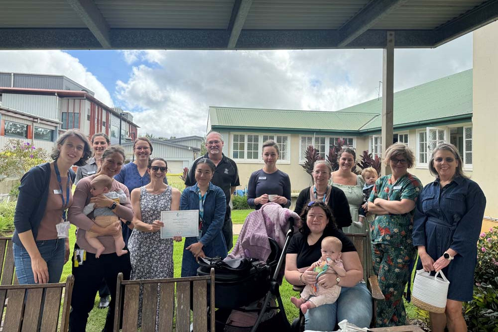 Atherton Hospital staff, patients and supporters gathered on Thursday morning to celebrate the hospital being awarded Baby Friendly Initiative Accreditation.