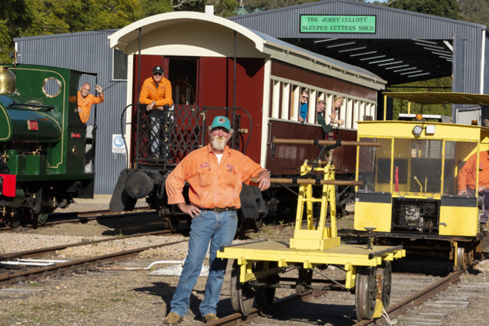 railway in that area is preserved and celebrated. To that end, they have transformed their head-quarters adjacent to the original Herberton Rail-way Station from a small shed on a bare block to a massive workshop which they constructed themselves to house and restore the various loco-motives, carriages and other rail vehicles. “We do it all ourselves – the only person we had to pay to do something was an electrician,” Mr Slater said. They have also extended the original railway station to provide a new Refreshments Room which will be styled in a 1940s theme – another source of income for the group to help fund the restoration of the rail fleet and upgrades to the in-frastructure, like culverts and bridges on the track which was built in the early 1900s. Mr Slater, who has been with the group for 14 years, is clearly proud of what the small band of volunteers have achieved to date and is deter-mined they will make their vision of a unique rail experience a reality. “Collectively, we have around 42 volunteers but there is a core group of around 20 that come every Tuesday morning to work here,” he said. That work includes running the café, rolling out all new landscaping around the railway sta-tion and its surrounds, restoring the locomotives and carriages and running the train rides. Mr Slater, who is a retired civil engineer, has plenty of skilled talent around him, including retired boilermakers, welders, carpenters, en-gineers, machinists, and landscapers as well as four dedicated women who run the Refreshments Room including making a variety of treats to sell. Over the next few months, the group will start a critical upgrade to the bridge over Herberton’s Wild River so the newly restored Peckett loco-motive and carriage can start regular runs to the town’s historical village. The village has supported the group’s work by helping to fund the restoration of the carriage, and other businesses also offer in-kind support to the group, as well as prisoners from Lotus Glen who did all the upholstery in the carriage. And with another 1908 Peckett and a 1910 wooden carriage to restore, they group will need all the help they can get. Mr Slater says it takes a lot of time to find parts and other gear to restore the locomotives and car-riages. “I search the world for parts – twice a week I’m on railway sites trying to find parts,” he said. “The 1905 Peckett worked at Mt Morgan where it worked for most of his life, then onto Mt Isa mines,” Mr Slater said. “It will probably take four years to restore it because we have learned a few things doing the first one.” On 20 October, the Atherton-Herberton His-toric Railway will host a special celebration in the Refreshment Room to mark 112 years since rail arrived in the town. The Tinlander will continue to make runs to the historical village on weekends and school holidays until the bridge is upgraded to take the Peckett. A new website is also being developed for the train rides which will allow people to book online. Volunteers from the Atherton-Herberton Historic Railway are keen to show off all their work during this week's Jacaranda Festival.