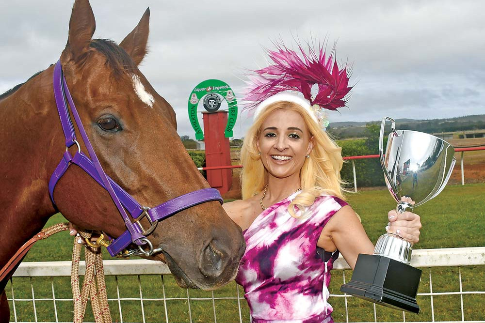 Blythe Rallo and horse Deluxe Legend look forward to the Atherton race celebrations.