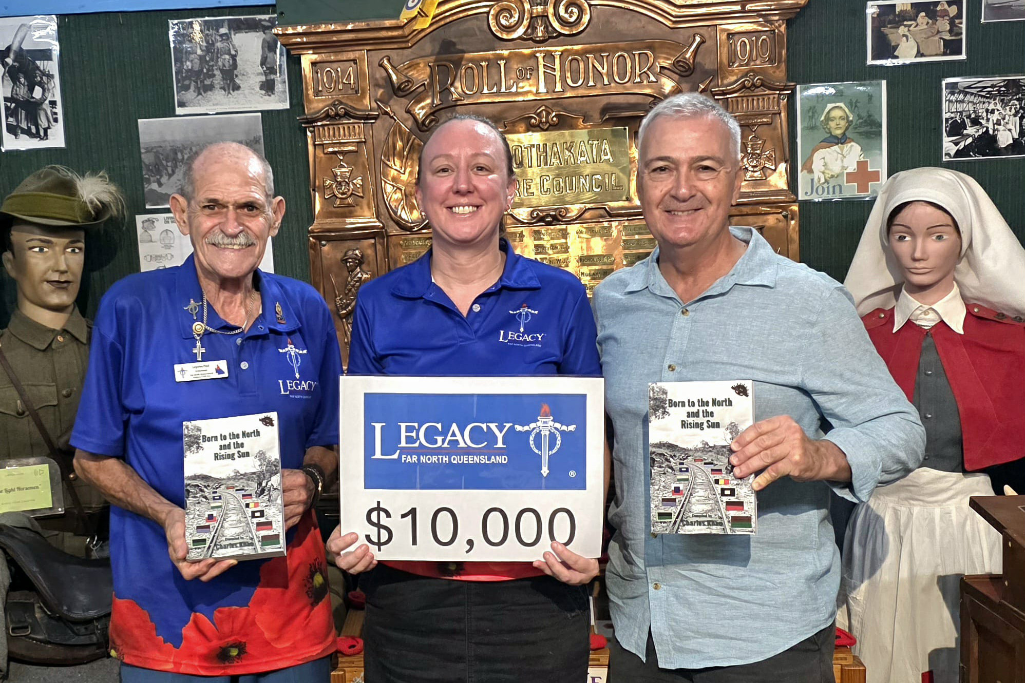 Legatee Paul Quinlan (left), Legacy representative Mel, and Charles Khan.