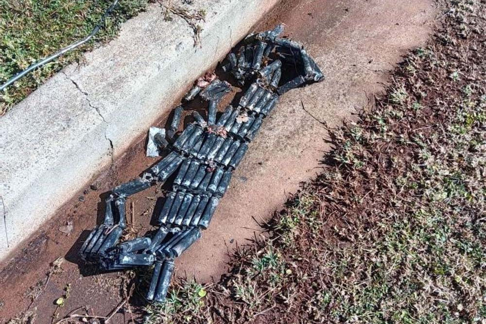 The batteries suspected of causing a fire in a waste truck last week.