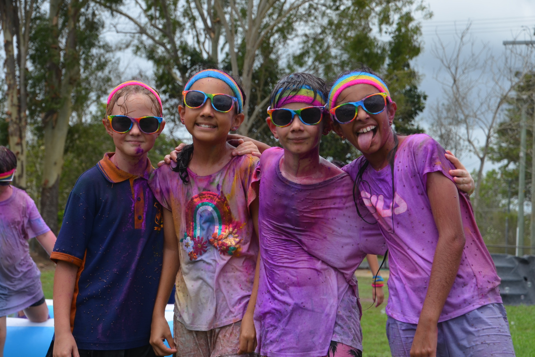 Purple was the resulting colour at the Biboohra Colour Run.