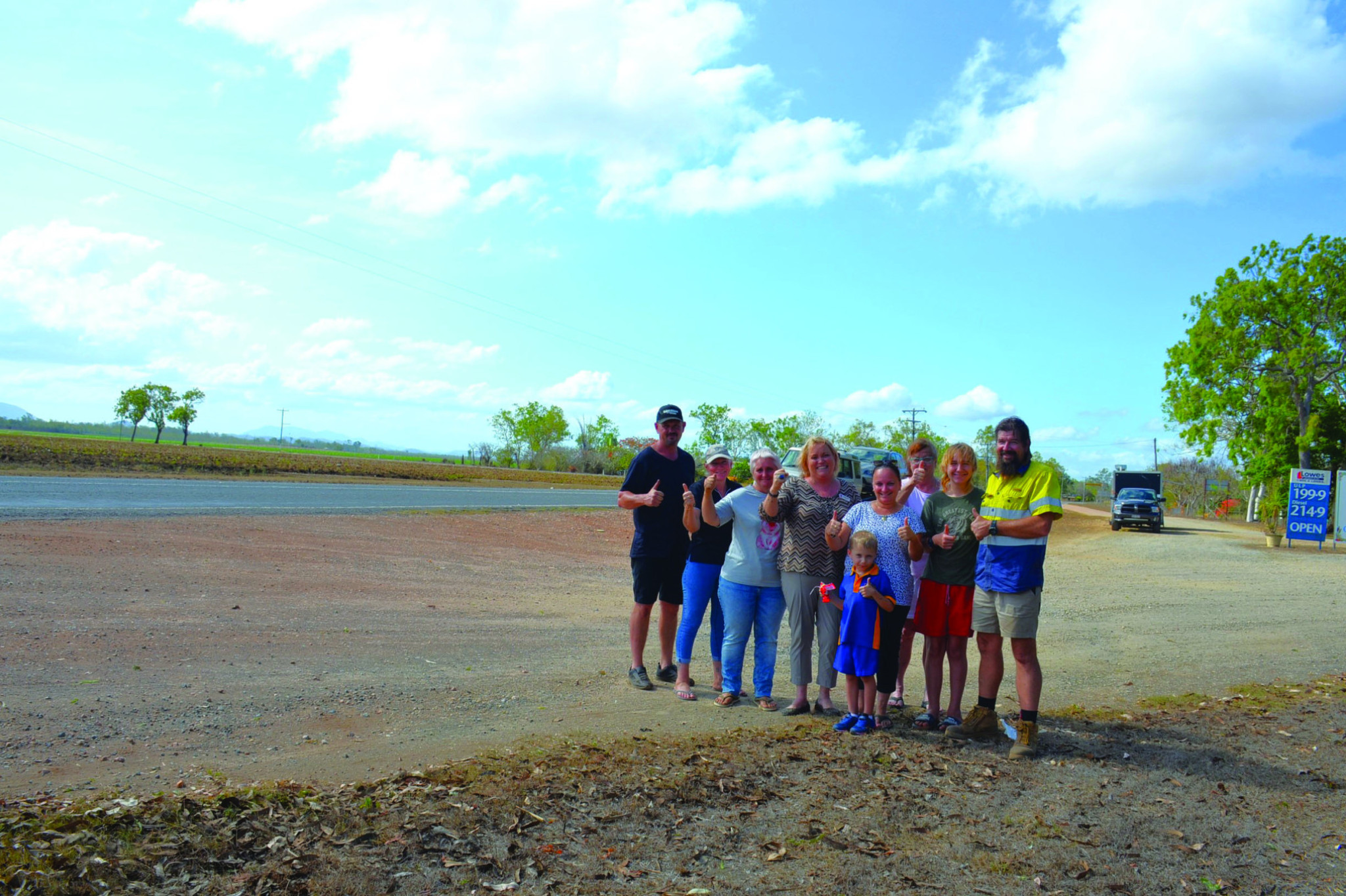 Biboohra residents next to the Mulligan Highway which is now an 80km/h zone between Bilwon Road and Petersen Road.