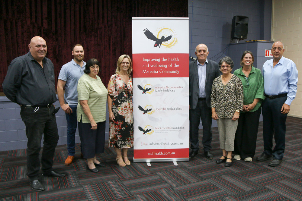Mareeba and Communities Family Healthcare Board members Joe Moro, Dr Samuel Nastasi, Councillor Mary Graham, Margie Bestmann, Queensland Mental Health Commissioner Ivan Frkovic, Board member Betty Dickenson, Project Manager Louise Livingstone and Board Chairman Ross Cardillo.