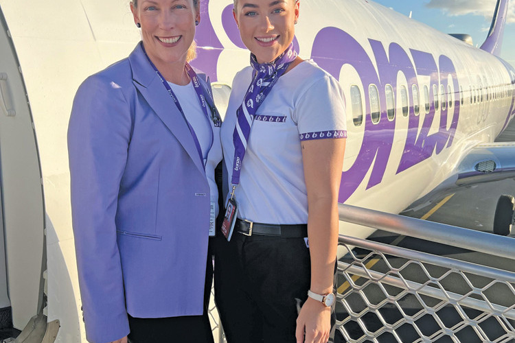 Bonza airline cabin crew and Mareeba locals Jacqueline Caspersen and Jade Lankester will be returning home from the Sunshine Coast during the budget airline’s first flight to Cairns