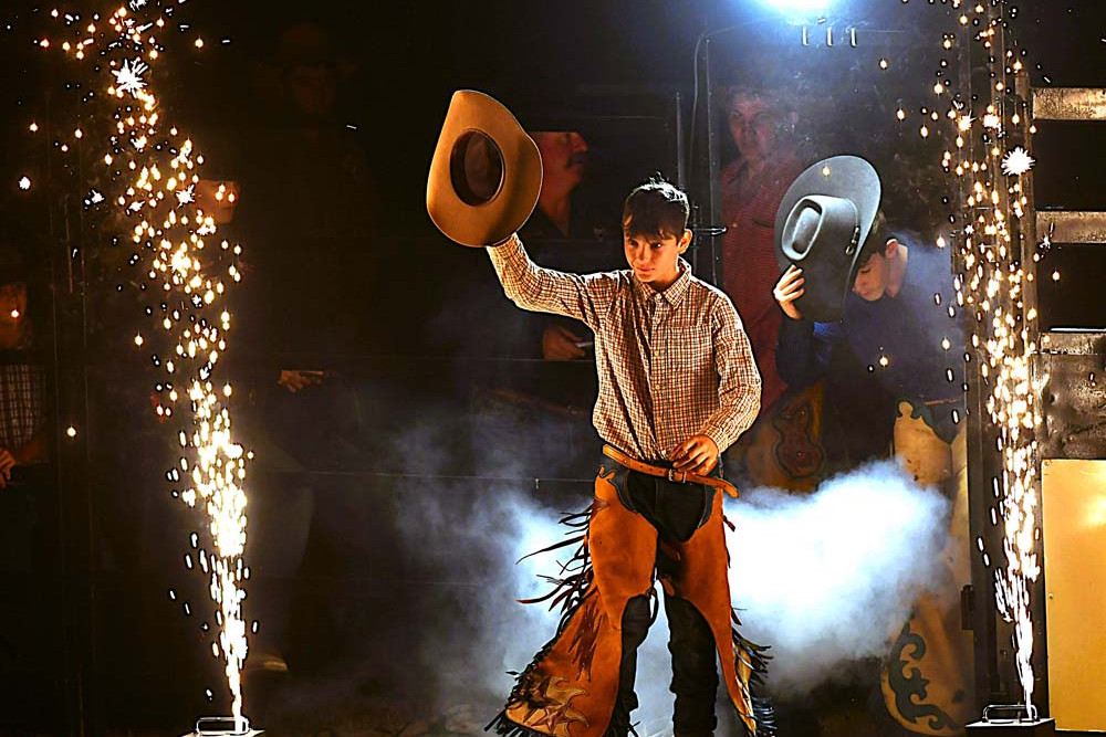 Cowboys were introduced to the crowd with a pyrotechnics show to build up the excitement of the championship event.