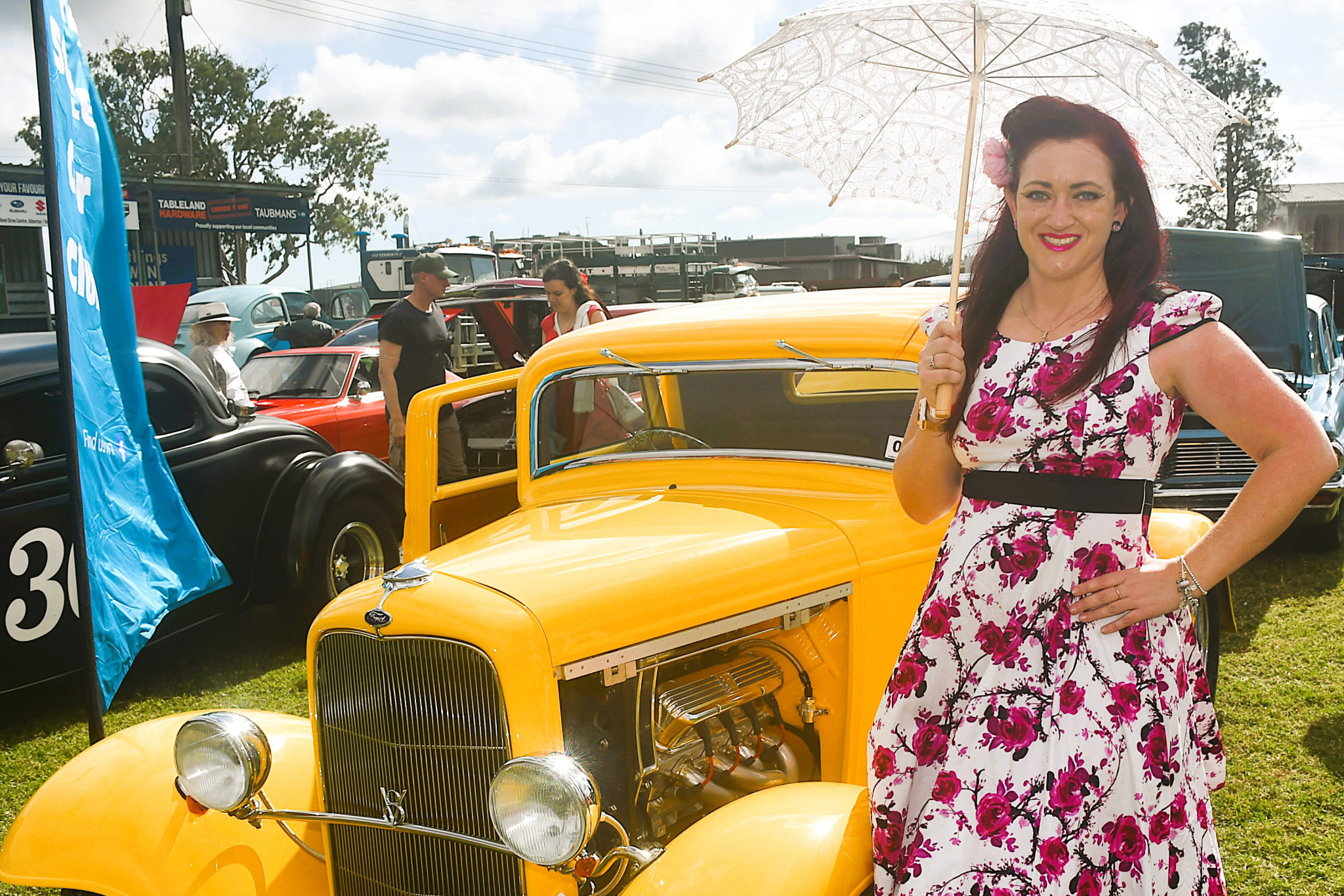 Jacky Blandford enjoyed the annual car show.