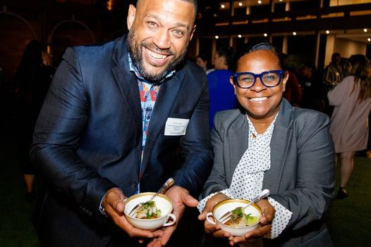 Cook Member Cynthia Lui joined Torres Strait personality Aaron Fa'aoso for the launch of "Strait to the plate".