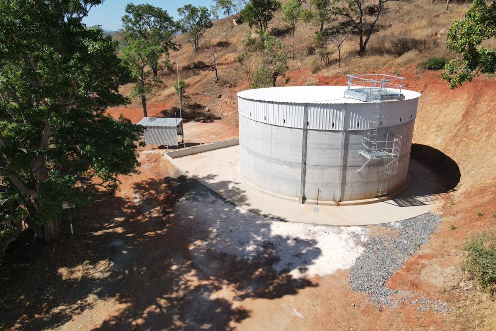 A new 500 kilolitre water reservoir has been constructed for the Chillagoe township to utlilise.
