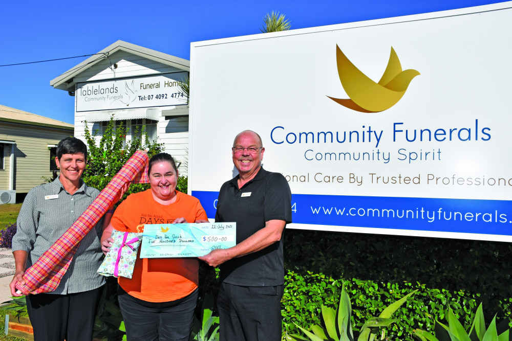 Days for Girls Mareeba has been given a boost after Community Funerals donated money and materials for their hygiene kits.