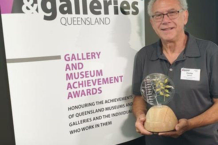 Heritage Manager National Trust Phillip Tanner with the national award.