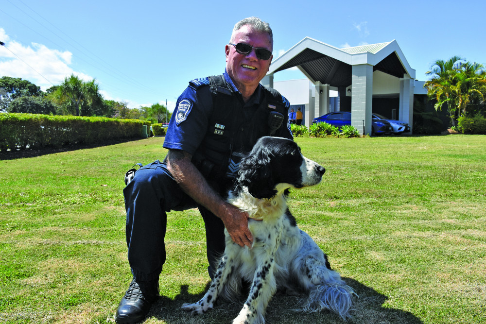 Lotus Glen Correction Centre drug detection dog Sarah has retired after nine years of service and will live with handler, Terry Payne.